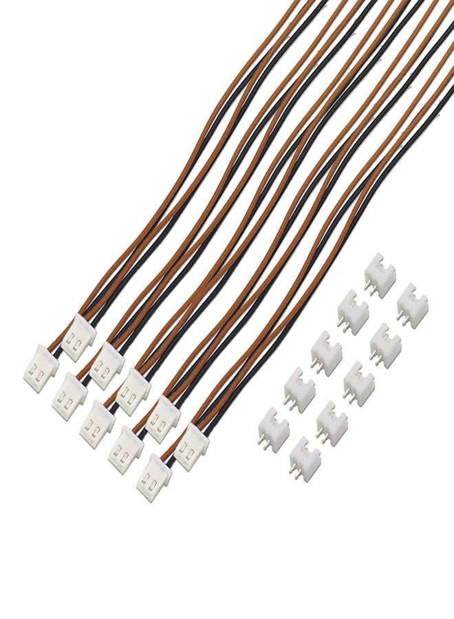 إلكترونيك سبايسس كابل إلكتروني ثنائي السن ذكر وأنثى 2.5 مم، موصل مايكرو ذكر وأنثى مع سلك سيليكون بطول 10 بوصات - عبوة من 10 قطع، متعدد الألوان - Image 1